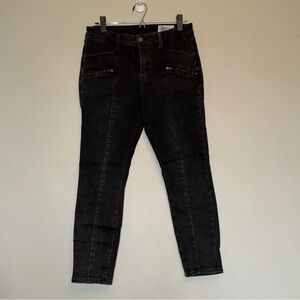 Cosmic Blue Love Arielle Black Skinny Moto Jean
